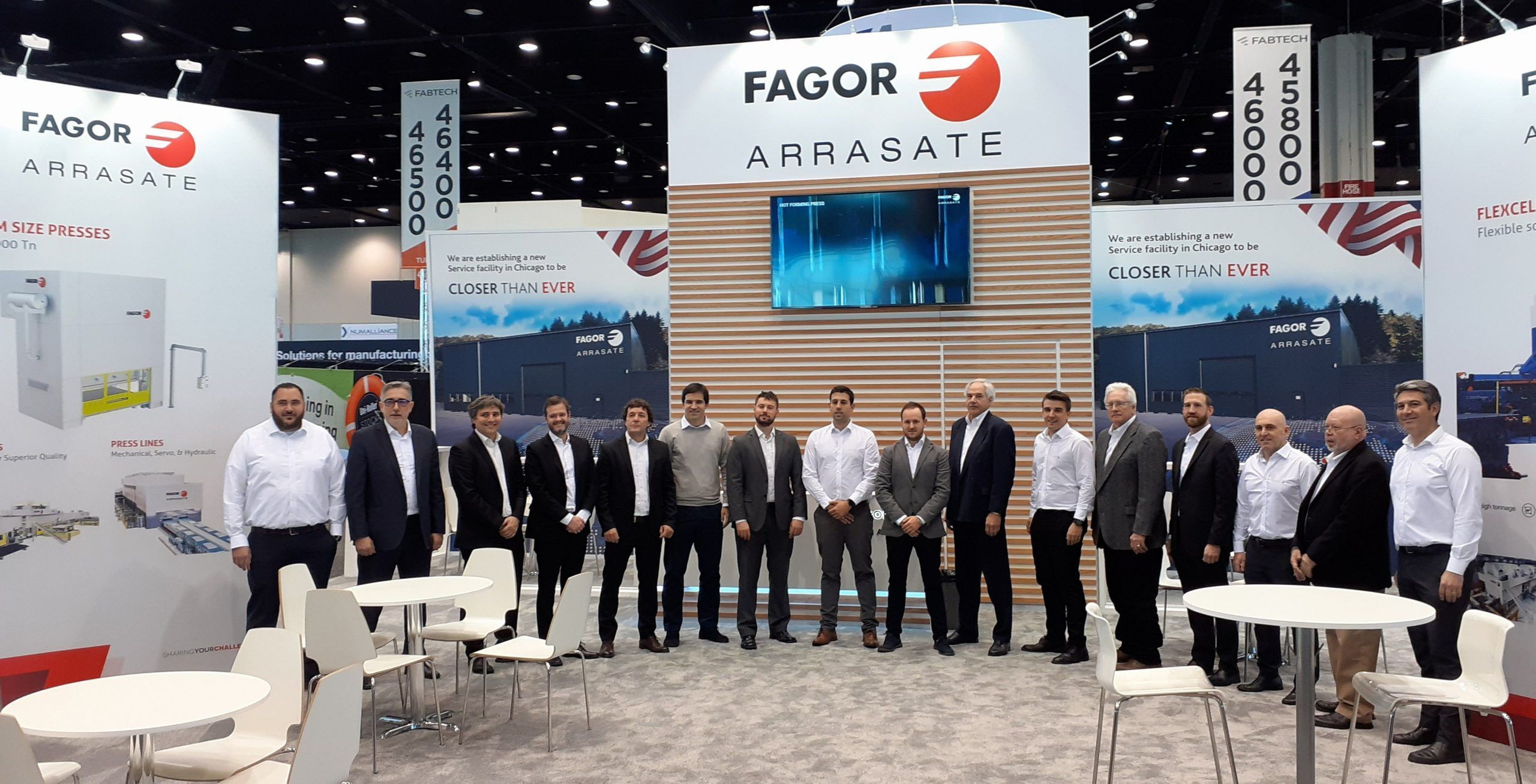 Fagor Arrasate event: Fagor Arrasate announces at Fabtech the opening of a new service-oriented plant in Chicago metro area