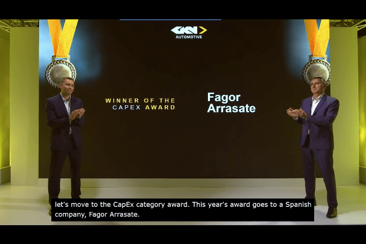 Fagor Arrasate event: FAGOR ARRASATE AWARDED SUPPLIER OF THE YEAR BY GKN AUTOMOTIVE IN THE CAPITAL INVESTMENT CATEGORY