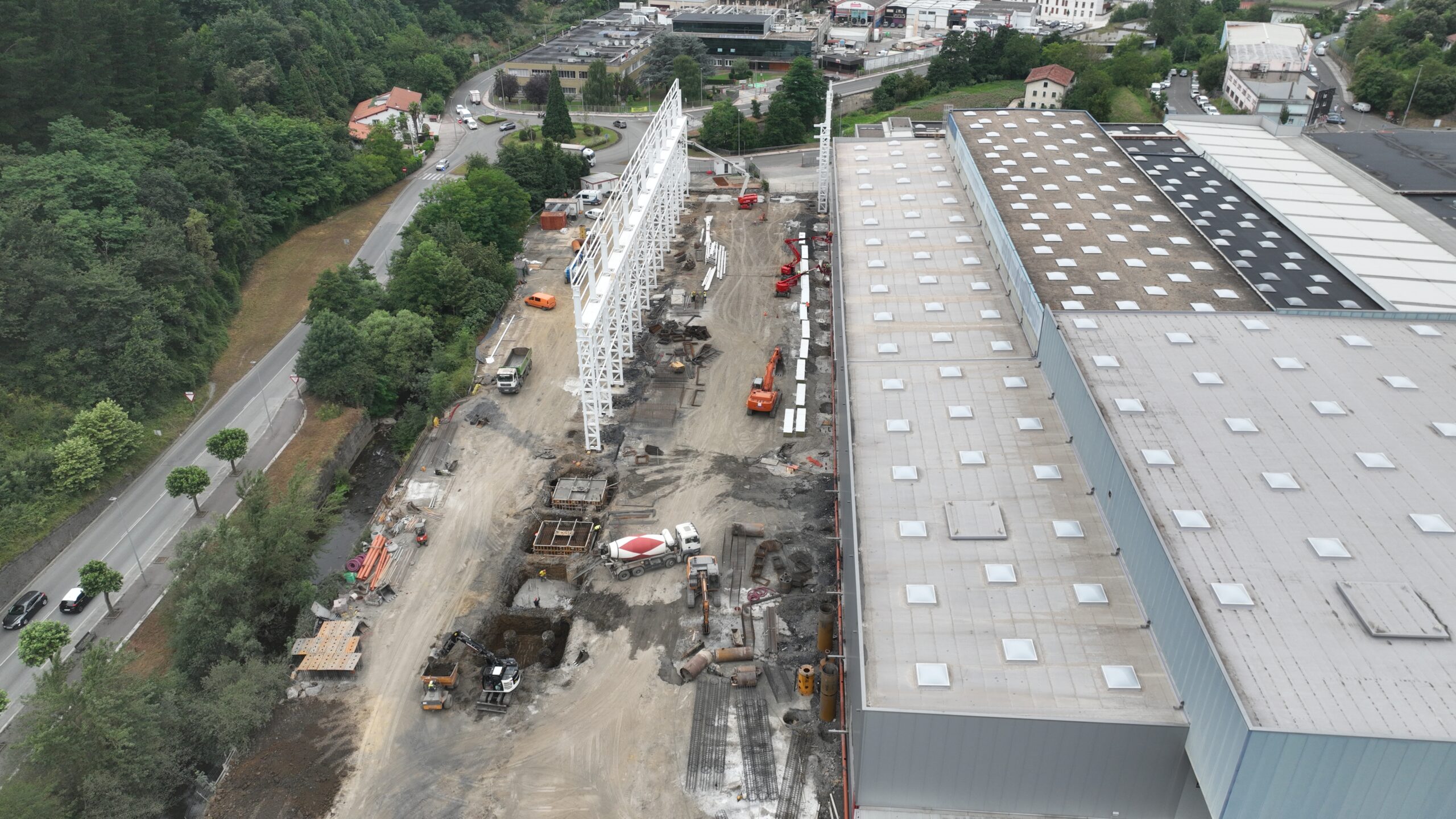 Construction work on the new Fagor Arrasate plant in Mondragon, Spain.