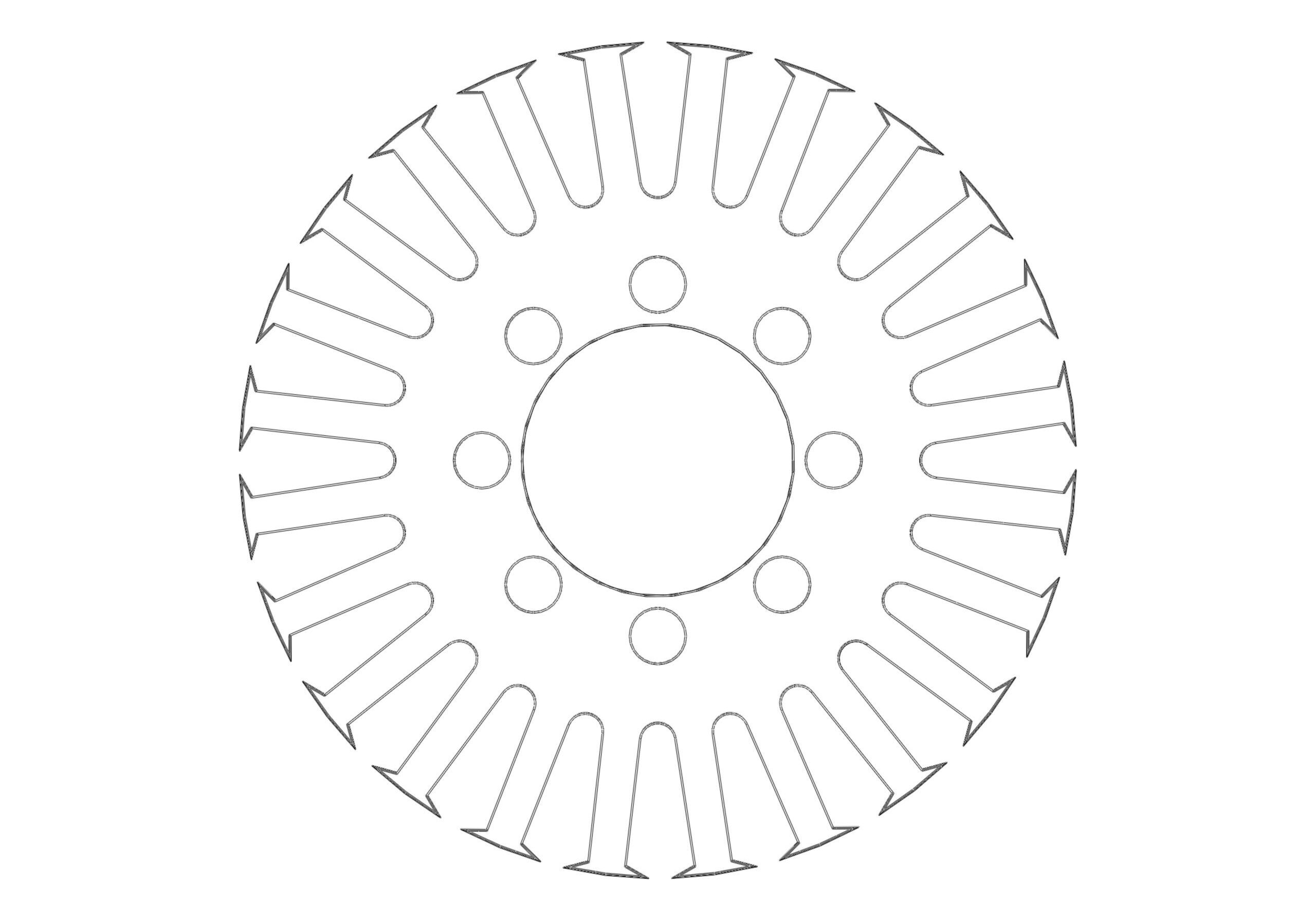 Lamination for rotor 3D rendering