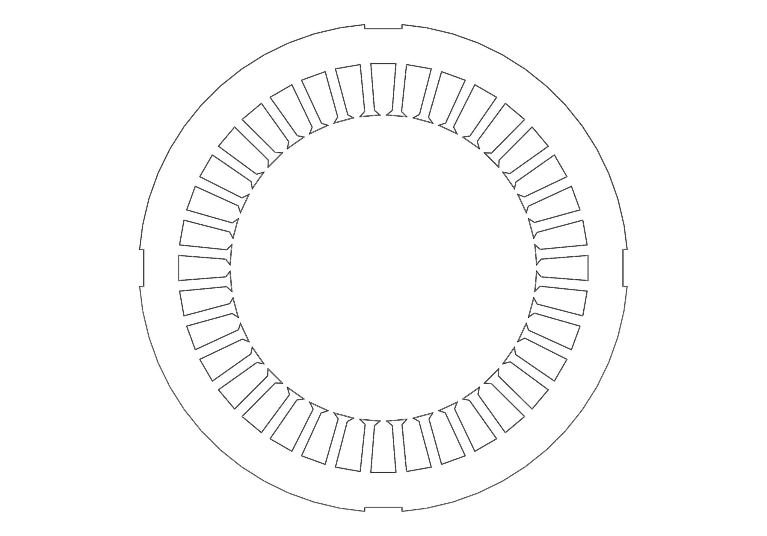 Lamination for stator 3D rendering